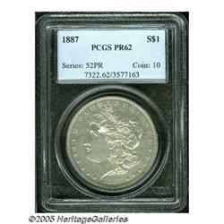 1887 S$1 PR62 PCGS. Attractive steely surfaces wi