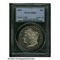 1893 S$1 PR63 PCGS. One of 792 proofs minted this