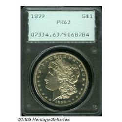 1899 S$1 PR63 PCGS. The lightly frosted alabaster