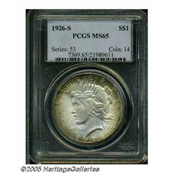 1926-S S$1 MS65 PCGS. Although nearly 7 million p