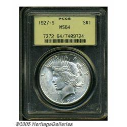 1927-S S$1 MS64 PCGS. A lovely example of this sc