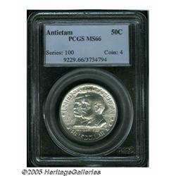 1937 50C Antietam MS66 PCGS. White, lustrous Supe