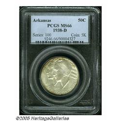 1938-D 50C Arkansas MS66 PCGS. A minimally abrade