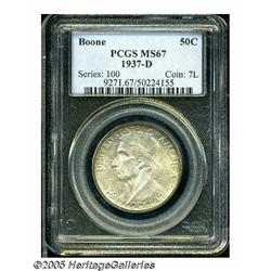 1937-D 50C Boone MS67 PCGS. While Boone halves ar