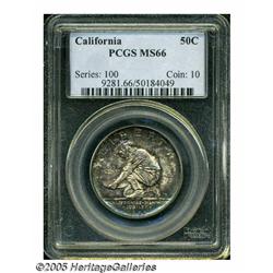 1925-S 50C California MS66 PCGS. Deep, mottled vi