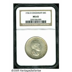 1936-D 50C Cincinnati MS65 NGC. Well struck and c