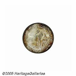 1936-D 50C Columbia MS68 NGC. Toned with deep rus