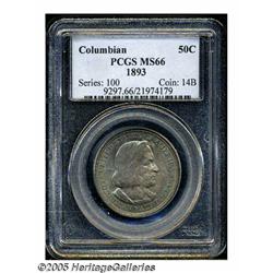 1893 50C Columbian MS66 PCGS. Superb-Gem example 