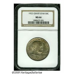 1922 50C Grant with Star MS66 NGC. Steel-gray ton