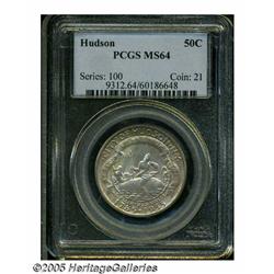 1935 50C Hudson MS64 PCGS. The Hudson half, with 