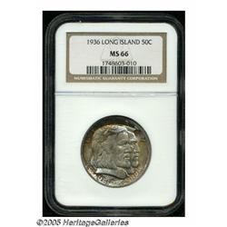 1936 50C Long Island MS66 NGC. Attractive Superb-