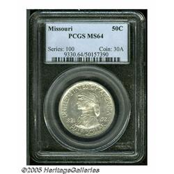 1921 50C Missouri MS64 PCGS. Silver-gray surfaces