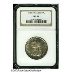 1921 50C Missouri MS64 NGC. A nice example of thi