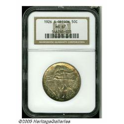 1926-S 50C Oregon MS67 NGC. Beautifully toned in 