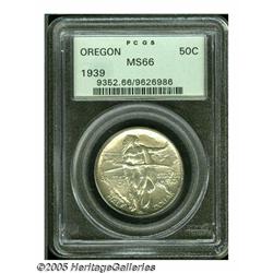 1939 50C Oregon MS66 PCGS. Final year of issue an