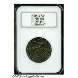 1915-S 50C Panama-Pacific MS64 NGC. Luscious orig