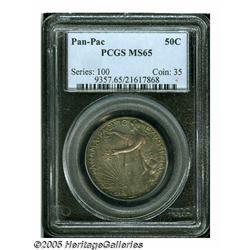 1915-S 50C Panama-Pacific MS65 PCGS. Fully lustro