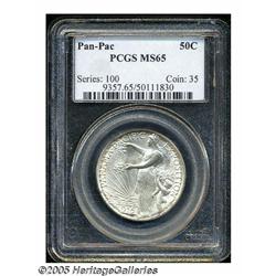 1915-S 50C Panama-Pacific MS65 PCGS. Lustrous Gem