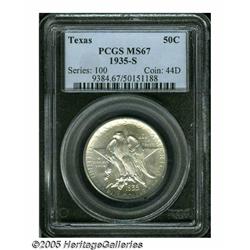 1935-S 50C Texas MS67 PCGS. A Superb-Gem example 