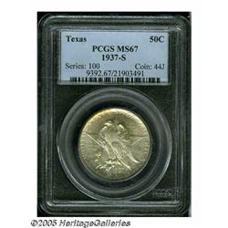 1937-S 50C Texas MS67 PCGS. Lovely superb-Gem exa
