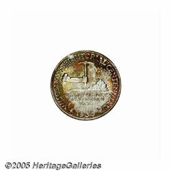 1936 50C Wisconsin MS68 S NGC. Orange and lime co