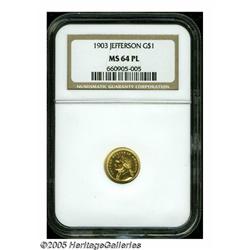 1903 G$1 Louisiana Purchase/Jefferson MS64 Proofl