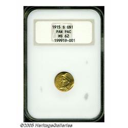 1915-S G$1 Panama-Pacific Gold Dollar MS62 NGC. L