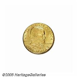 1922 G$1 Grant no Star MS66 NGC. Satiny golden lu
