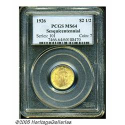 1926 $2 1/2 Sesquicentennial MS64 PCGS. Lustrous 