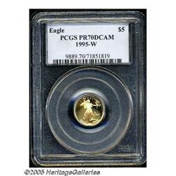 1995-W G$5 Tenth-Ounce Gold Eagle PR70 Deep Cameo