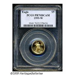 1999-W G$5 Tenth-Ounce Gold Eagle PR70 Deep Cameo