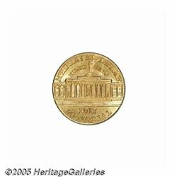 1917 G$1 McKinley Gold Dollar--Laminated Planchet