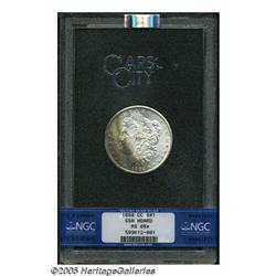 1884-CC S$1 GSA Dollar MS65 S NGC. Rainbow toning