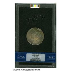 1885-CC S$1 MS65 NGC. Lovely toning covers the ob