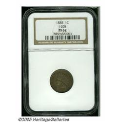 1858 P1C Indian Cent, Judd-208, Pollock-259, R.1,