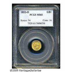 1852-O G$1 MS61 PCGS. The 52-O is generally offer