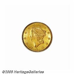 1853 G$1 MS66 PCGS. A splendid Gem example having