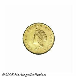 1854 G$1 Type Two MS62 PCGS. A satiny representat