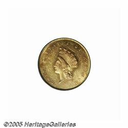 1854 G$1 Type Two MS62 PCGS. Lustrous and attract