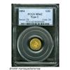 Image 3 : 1854 G$1 Type Two MS62 PCGS. Lustrous and attract