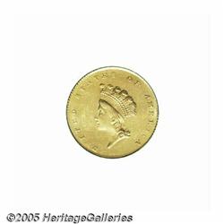 1854 G$1 Type Two MS63 PCGS. Shimmering luster ba