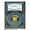 Image 3 : 1855 G$1 MS62 PCGS. Bright and lustrous with a pl