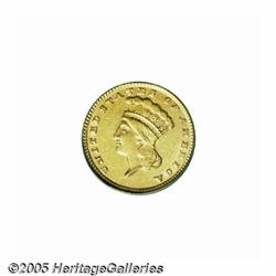 1858-D G$1 MS61 PCGS. Variety 10-M, the only know