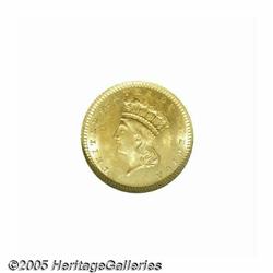 1862 G$1 MS66 S NGC. More Gold Dollars were struc