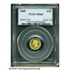 Image 1 : 1868 G$1 MS63 PCGS. Slightly weak on the reverse,