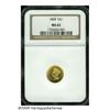 Image 3 : 1868 G$1 MS65 NGC. An uncommonly fine Mint State 