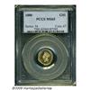 Image 3 : 1880 G$1 MS65 PCGS. The 1880 Gold Dollar was wide