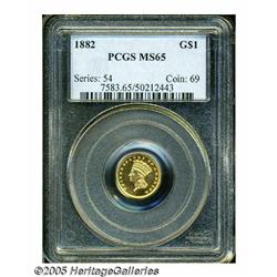 1882 G$1 MS65 PCGS. A low mintage issue with only