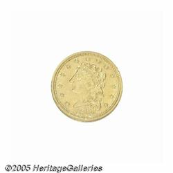 1839-D $2 1/2 AU55 NGC. Variety 1-B, McCloskey-B,