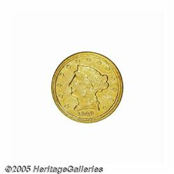 1842-C $2 1/2 AU50 PCGS. Variety 3-B. A very scar